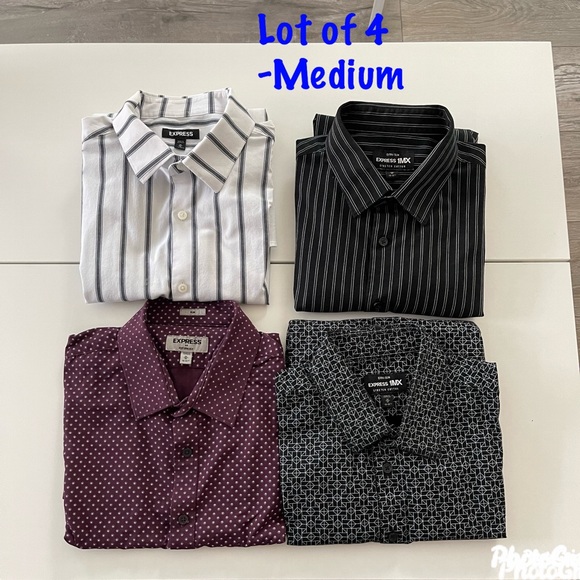 Express Other - BUNDLE- 4 Express Men Long sleeved button up work shirts Size M